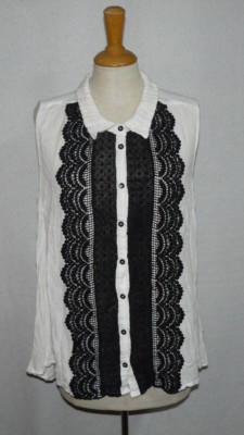 Cream Blouse Womens White Size 40