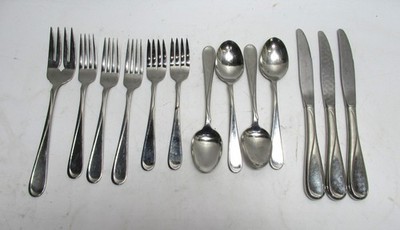 13 Pieces ONEIDA Stainless Glossy FLIGHT RELIANCE Fork Knife Spoon Flatware