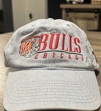 Mitchell & Ness Chicago Bulls Denim Strapback Hat Blue NBA