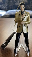 Kurt Adler Elvis Presley In Gold Suit Ornament 5 1/4 Inch