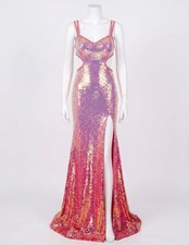 Jovani High Slit Sequin Gown Size 0