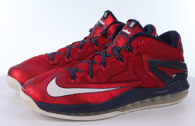 Nike Lebron 11 Independence Day Men's Low Sneakers Shoes Size 11 M Red