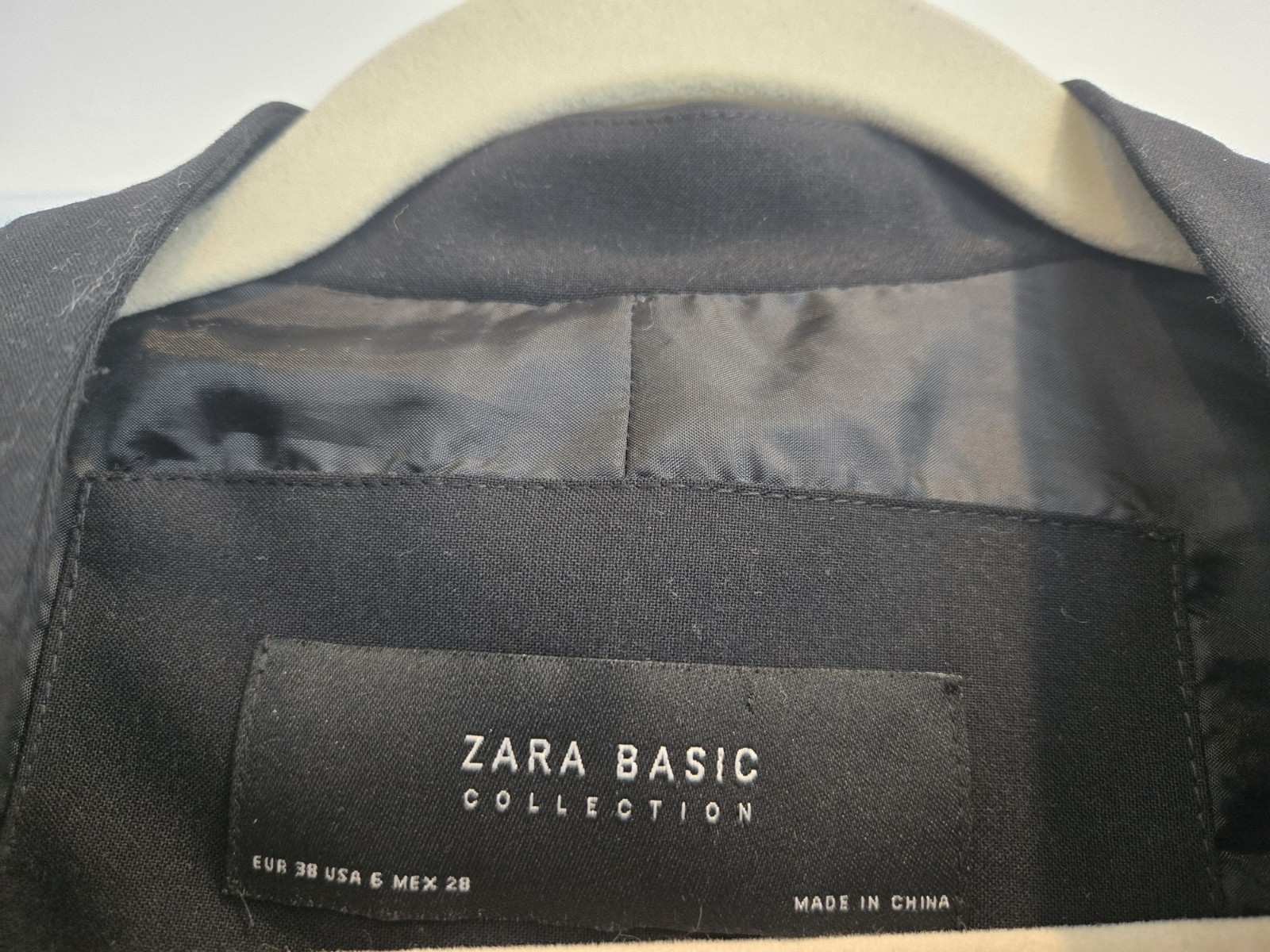 ZARA BASIC Black Blazer Single-Breasted Notch Lap… - image 2