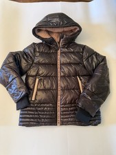 Michael Kors Girls' Puffer Jacket pink interior Sz10/12 Brown Zip Up