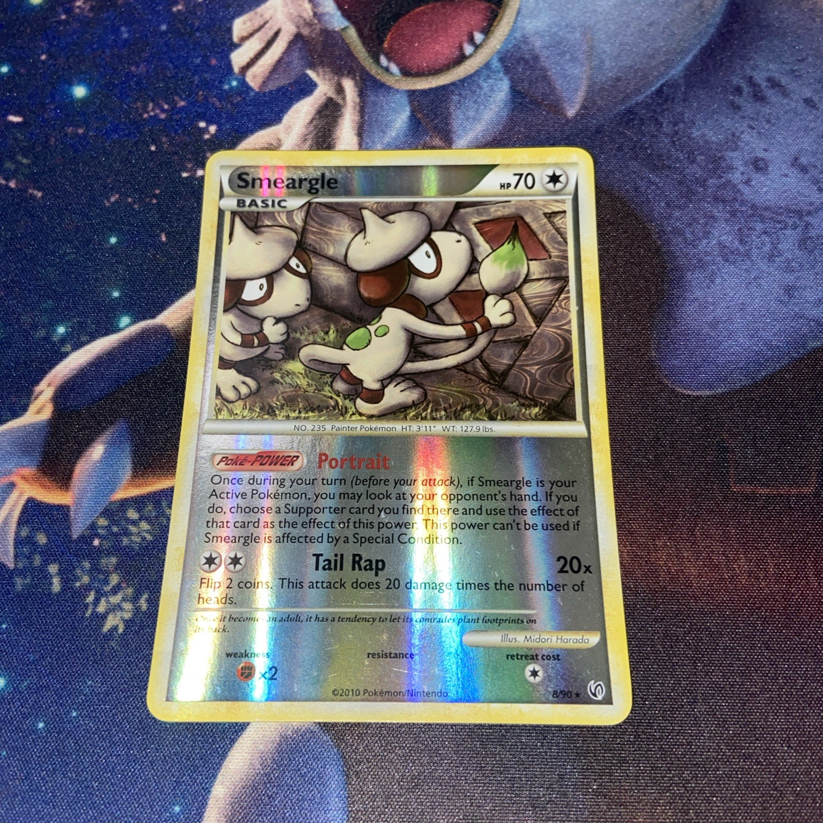 Smeargle Reverse Holo 8/90 HGSS Undaunted Pokémon Card - LP/NM