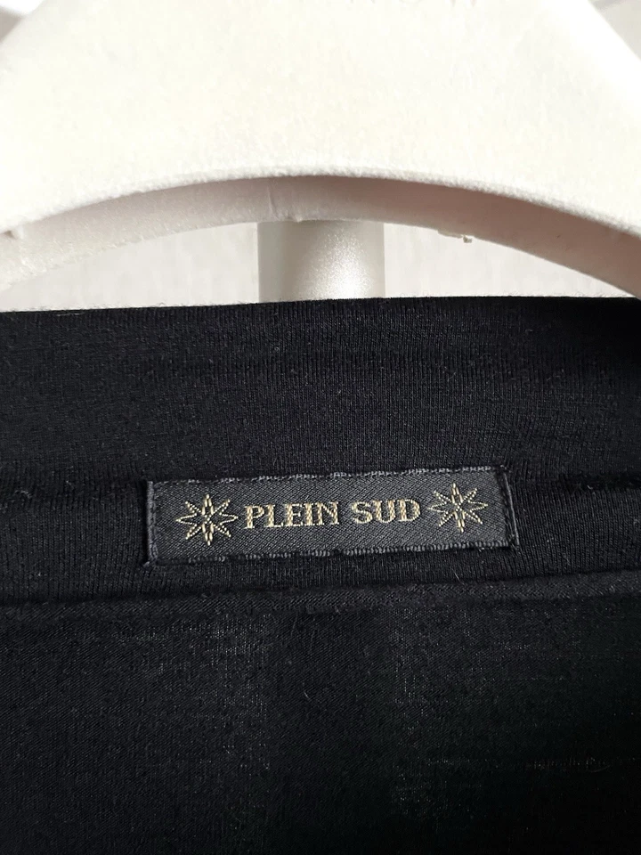 Plein Sud Top Black IT 44 Jersey Bow Buckle Front Archival Y2k Vintage Wool Pull - Image 4 of 4