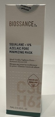 BIOSSANCE Squalane + 10% Azelaic Pore Minimizing Mask 75 ML 2.5 fl oz New
