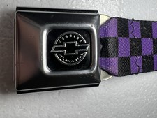 Genuine Chevrolet Vintage Black Purple Check One Size Fits Most Belt