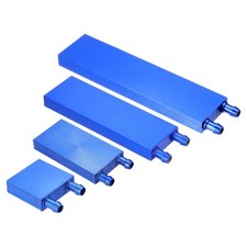 1SET Aluminum Water Cooling Block 40x40x12mm Liquid Cooler Heat Sink, Blue