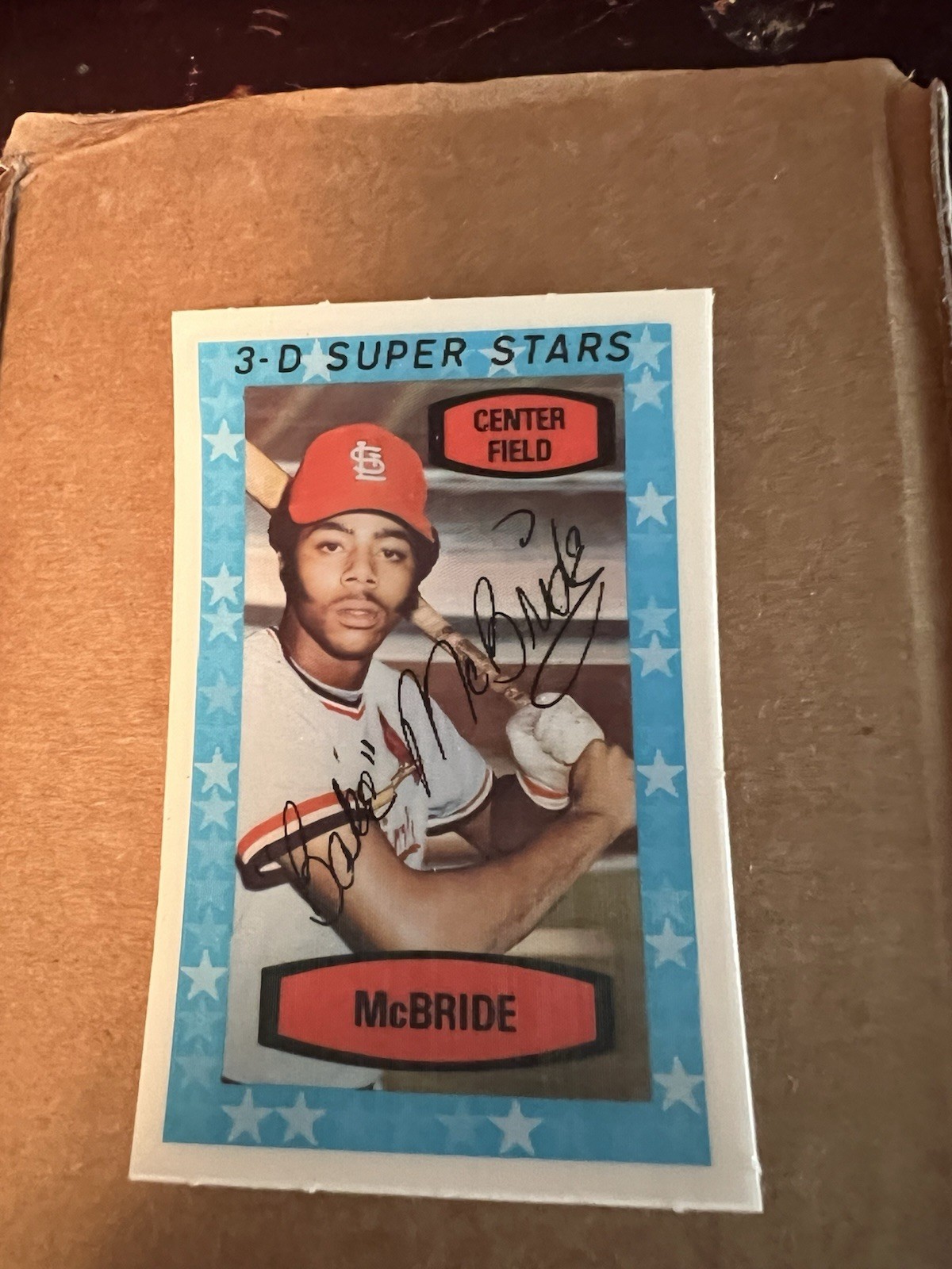 1975 kelloggs 3d baseball Bake McBride #13 No Cracks Nice Card