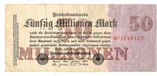 1923 Germany 50,000,000 / 50 million mark banknote Inflation Note