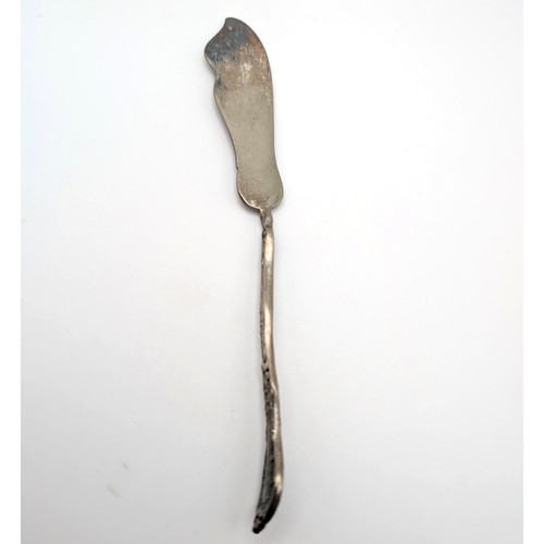 Couteau à beurre torsadé Rogers & Bro 1909 motif FLORETTE argentée interne Silv - Photo 4/15