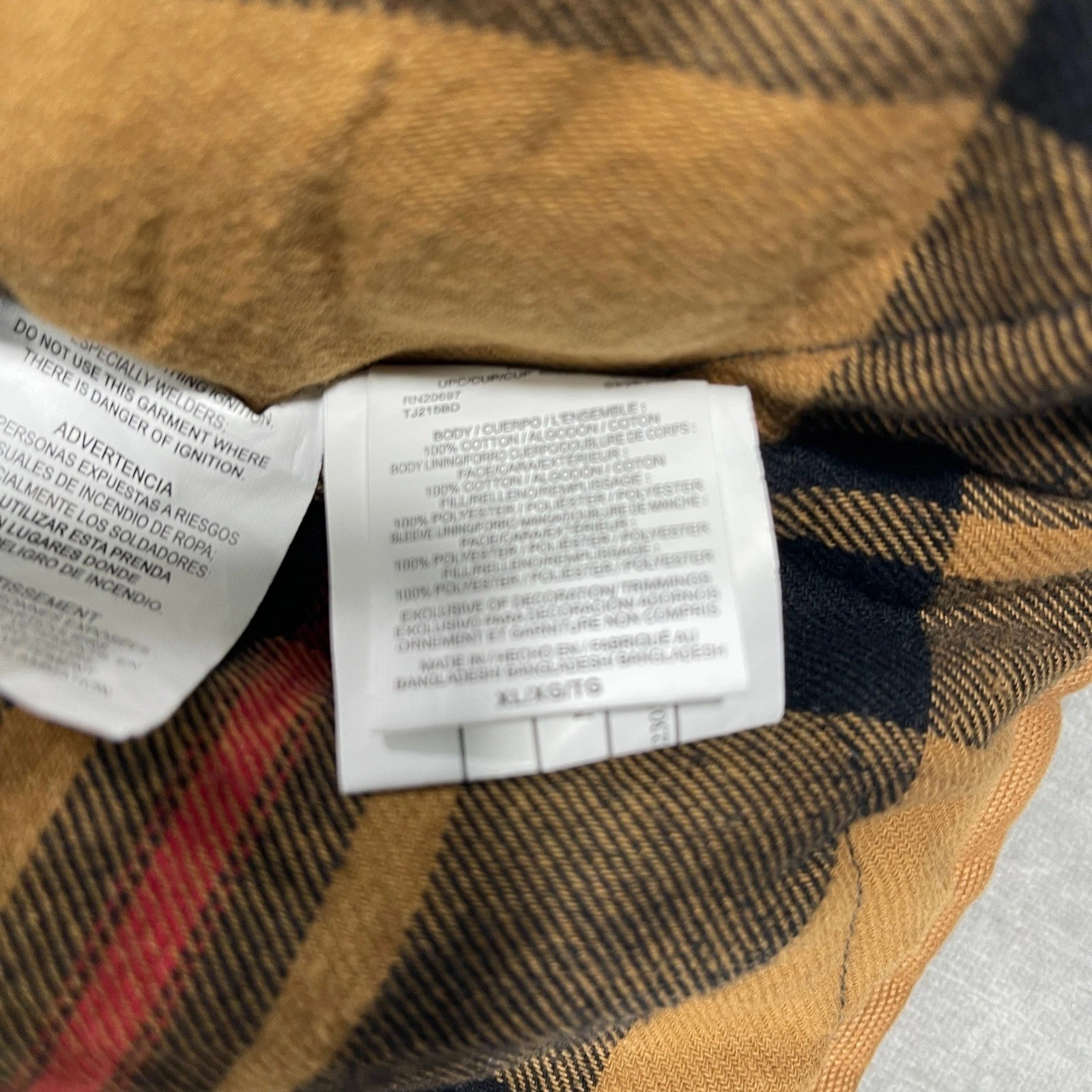 Dickies Mens XL Brown Canvas Flannel Lined Work Chore Jacket Coat image 8