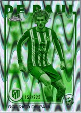 2024-25 Topps Chrome Uefa UCC Rodrigo De Paul #192 Night Raywave Refractor /225