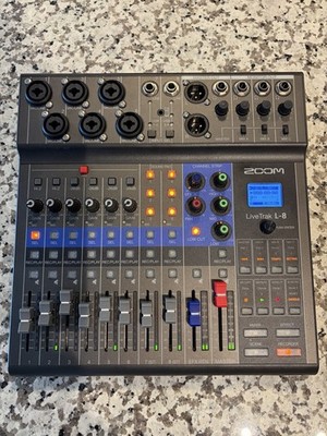 Zoom LiveTrak L-8 Digital Mixer Console 8-Channel USB Recorder Studio with Case