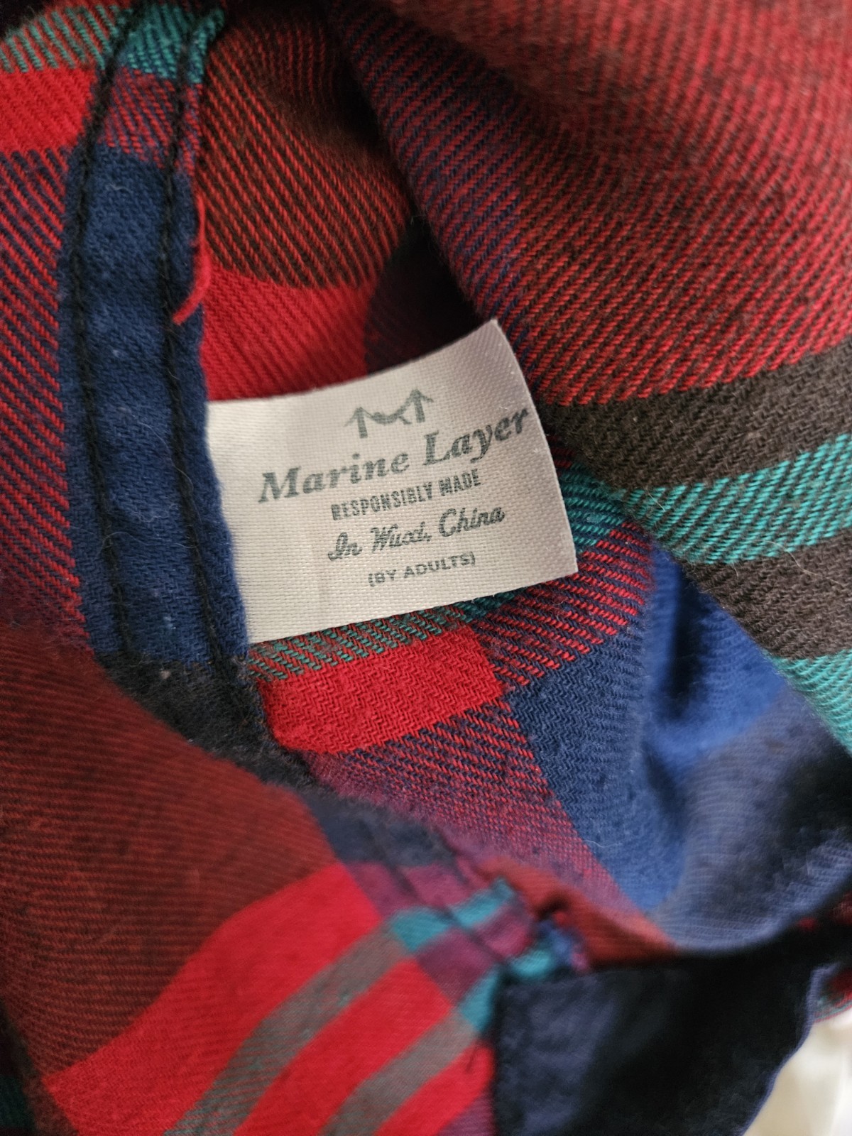 Marine Layer Button Down Multi Plaid Long Sleeve … - image 6