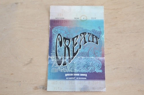 Cream Ticket  Madison Square Garden 2005 - FREE SHIPPING - Eric Clapton