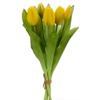 KüNstlicher Tulpenbund, 2Er Set, Farbe Gelb, HöHe Ca. 32 Cm
