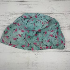 Blue Pink Flamingo Euro Style Scrub Hospital Cap Hat Nurse OR Tech