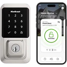 HALO Satin Nickel Single-Cylinder Keypad Electronic Smart Lock Deadbolt Featu...