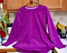 Tek Gear Pullover Top Raspberry Workout Casual Stretch Long Sleev Size XL