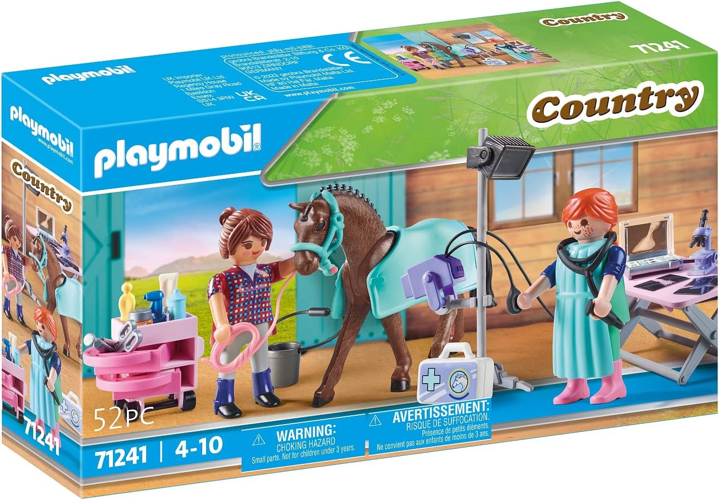Playmobil 71241 Vétérinaire équin Country neuf avec figurine et poney pour enfant