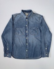 J.Crew Blue Denim Long Sleeve Button-Up Shirt...