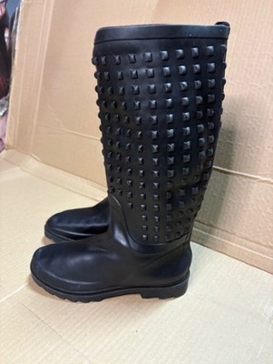 Regenstiefel schwarz genagelt Gr. 37
