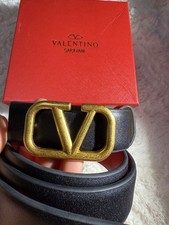 Valentino Garavani VLogo Signature reversible belt in shiny calfskin