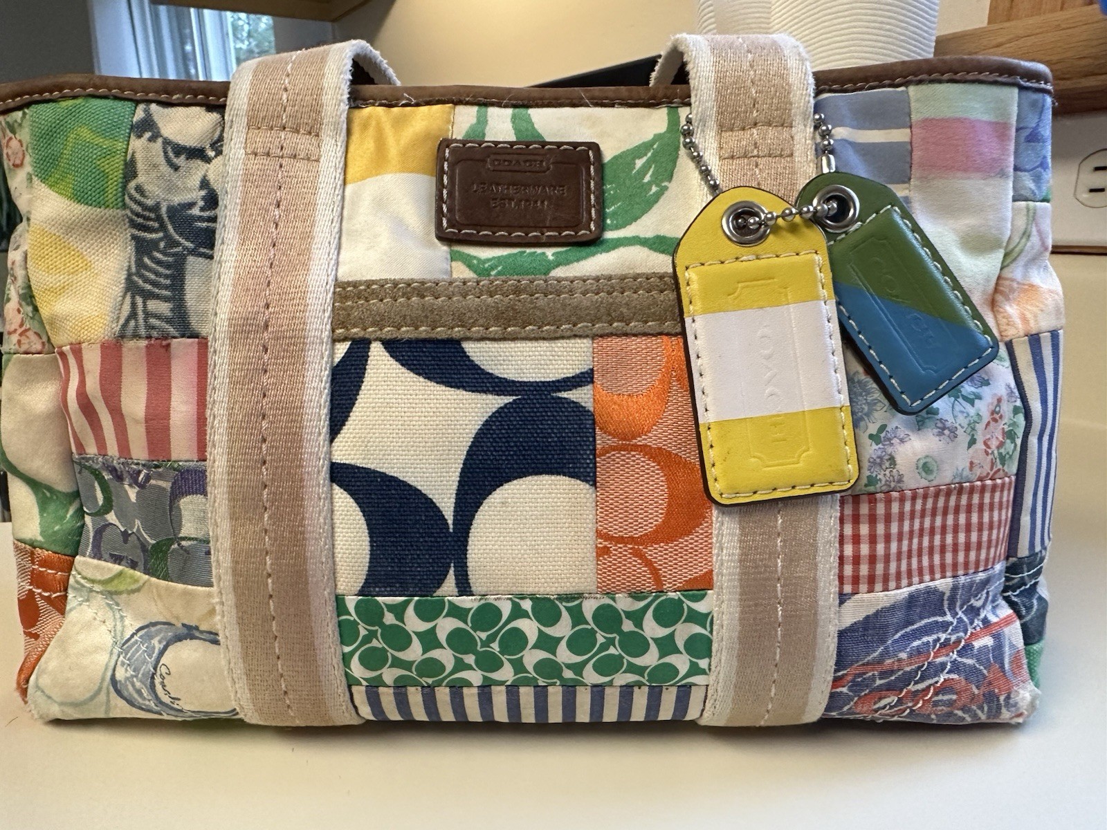 Vintage Coach Hamptons Weekend Patchwork Tote Bag… - image 3