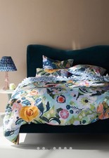 NEW Anthropologie Marguerite Organic Sateen Full Duvet Cover 2 Standard Shams