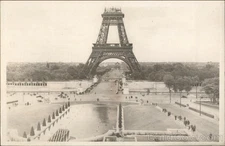 Paris, France Eiffel Tower Champ de Mars Original Vintage Real Photo RPPC