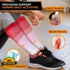 Doc Miller Calf Compression Sleeve 20-30 mmHg Graduated Support Men Women 1 Pair