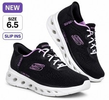 Skechers Hands Free Slip Ins Swift Fit Womens 6.5 Black Purple