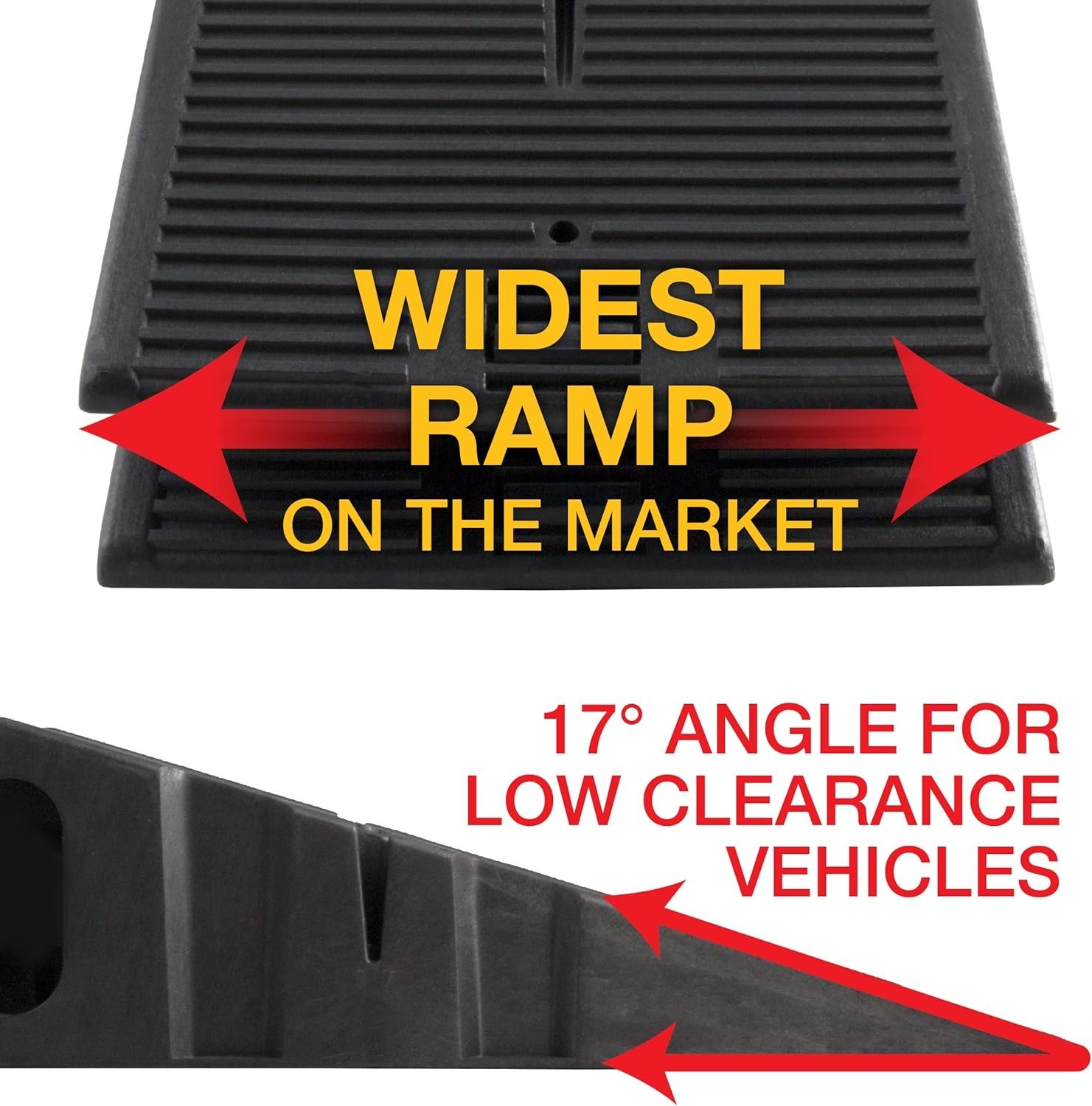 Heavy-Duty Vehicle Ramps - RhinoRamps with 17-Degree Incline for Easy Access