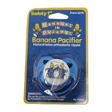 Bananas In Pajamas Pacifier Safety 1st Natural Latex Orthodonic Vintage 1996