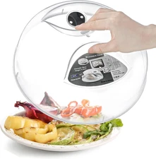 Microwave Splatter Cover for Food Large Microwave Plate Cover Guard Lid with Ste