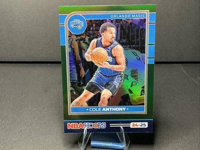 2024-25 Panini NBA Hoops-Premium Lime Green Prizm- Cole Anthony 178 Magic