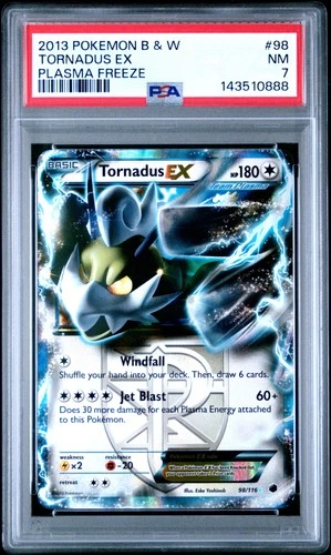 2013 POKEMON B&W PLASMA FREEZE #98 TORNADUS EX PSA 7