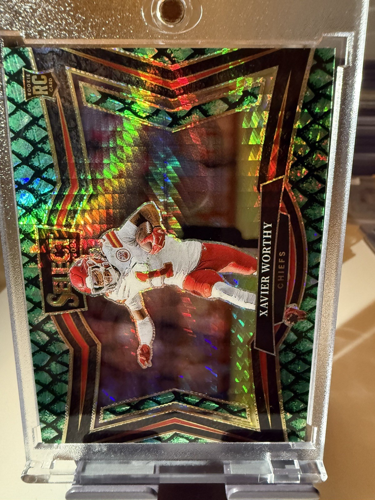 2024 Select Football Xavier Worthy Field Level Dragonscale Prizm /70 #470