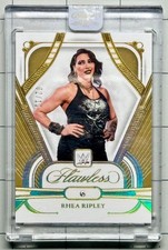2024 Panini WWE Flawless RHEA RIPLEY #7 Gold 2/10 Centered Diamond Gem Mami RARE