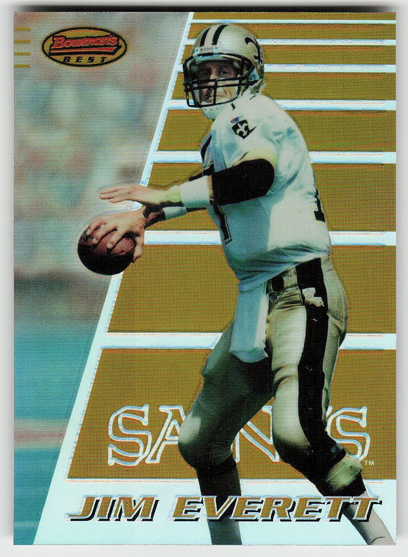 1996 Bowman's Best #21 Jim Everett FOOTBALL New Orleans Saints
