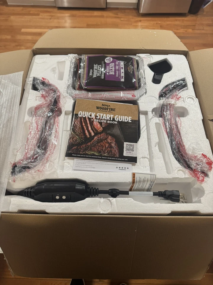 Ninja Woodfire Parrilla Exterior y Ahumador Barbacoa Madera Pellets Fumador Freidora de Aire - NUEVO Foto 2 de 3