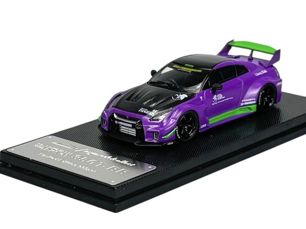 My Model Collect Nissan GT-R R35 LB-SILHOUETTE Purple 1:64 Die Cast Model New-image