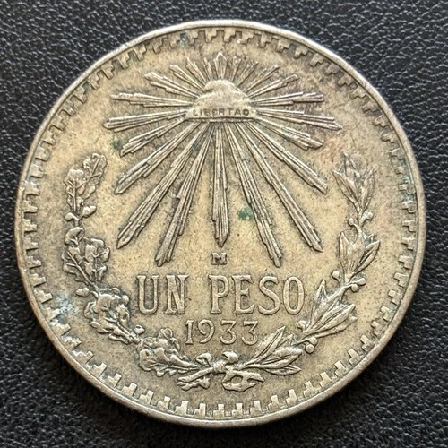 Photo of a 1933 Mexico Un Peso Silver from an eBay listing that sold on Jul 15, 2026