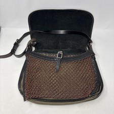 Comme des Garcon Messenger Leather Bag Distressed Tote Net Mesh Pocket Flaws