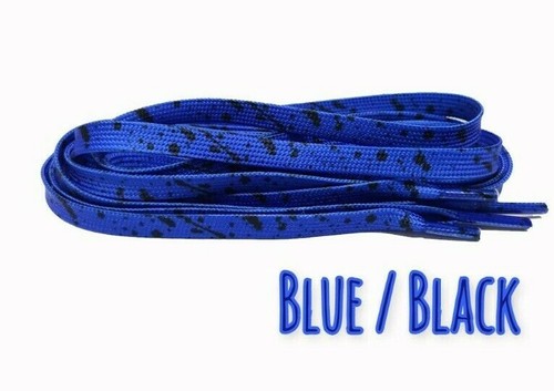 Cement Flat Shoe Laces for Air AJ Jordan 4 5 6 Kyrie Black Gold Khaki Racer Blue - Picture 6 of 7