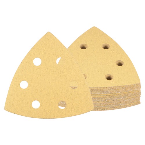 24pcs Mouse Detail Sander Sandpaper 6Hole 120 Grit Triangle Sanding