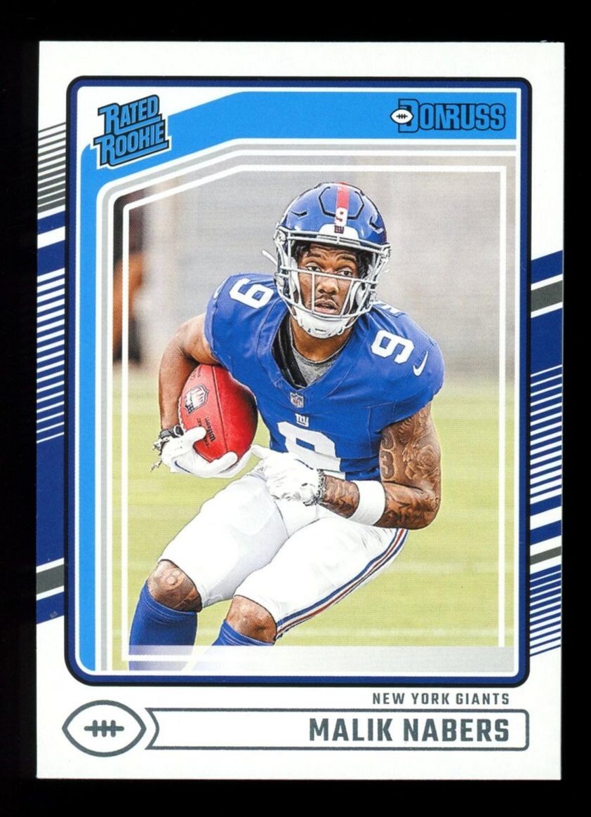 2024 Panini Donruss #383 Malik Nabers Rated Rookie RC New York Giants