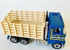Vintage 1981 Hot Wheels Sunset Trucking Blue Stake Bed Truck Diecast- Malaysia
